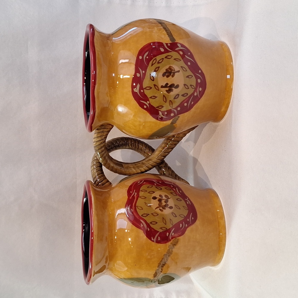 #ABE Pair of mugs. Folk Flower by Park design